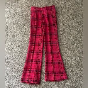 Vintage 1970s plaid bell bottoms.